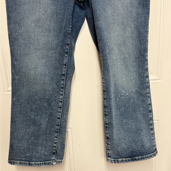 Good American Women’s Jeans Good Petite Straight Indigo 254 light acid wash 15 - Picture 6 of 11